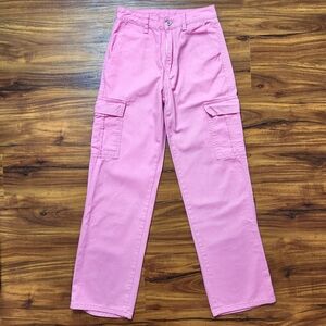 NWOT Shein Pink Cargo Pants Size Xsmall